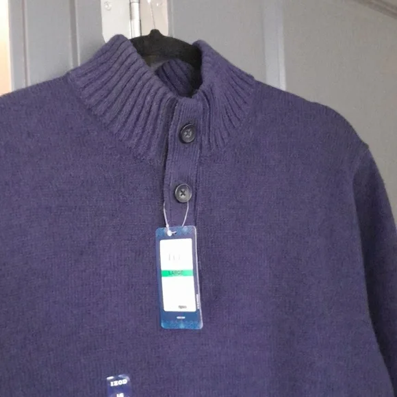 NEW W/TAG IZOD classic mock neck sweather - Picture 2 of 3